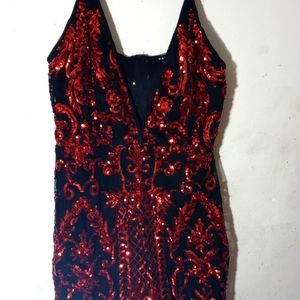 Red black Party Dress